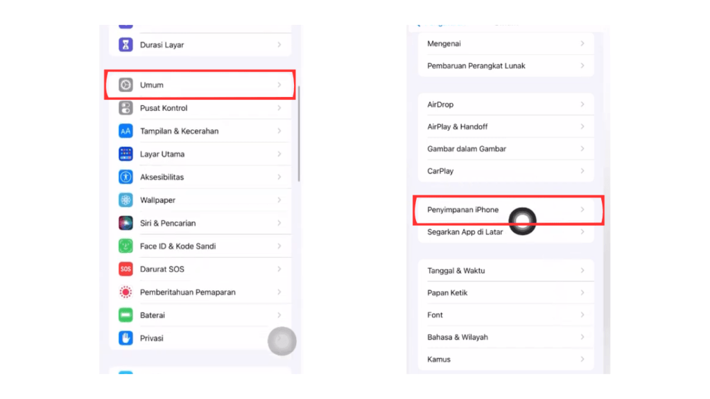 Ilustrasi cara menghapus cache instagram di iphone 1-2